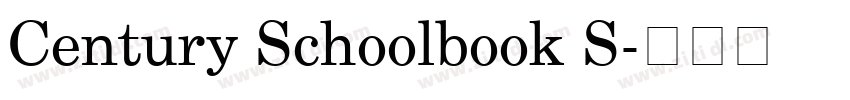 Century Schoolbook S字体转换